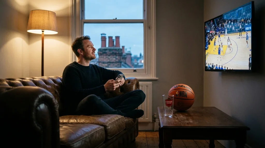 UK punter studying NBA decimal odds for moneyline, spread, totals and Bet Builder markets